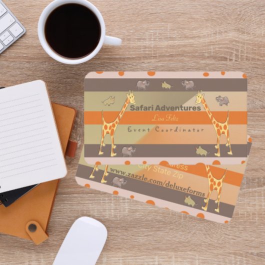 サベージ・サファリの動物 名刺