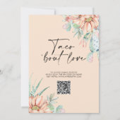 サボアップリコットフローラタコブロブラブブライダルシャワー 招待状 (裏面)