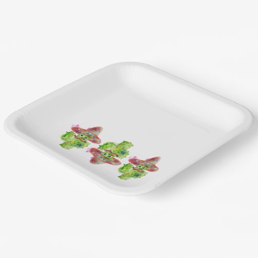 サボアートムスタヒハフィエスタスペインのおもしろい ペーパープレート (傾斜あり)