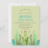 サボイモダンンファーストフィエスタ誕生日 招待状 (正面)