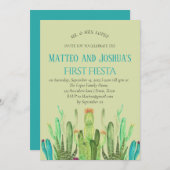 サボイモダンンファーストフィエスタ誕生日 招待状 (正面/裏面)