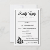 サボカジュアルス食品の選択肢RSVPカード 出欠カード (正面)