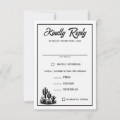 サボカジュアルス食品の選択肢RSVPカード 出欠カード (正面)