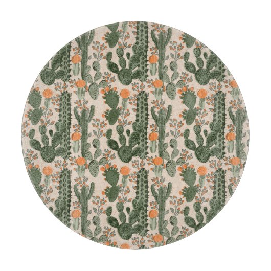 サボカラフルテン模様 カッティングボード (正面)