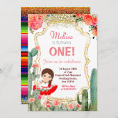 サボガールメキシカンフィエスタ誕生日パーティー 招待状 (正面/裏面)