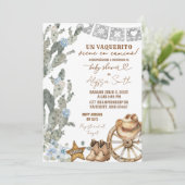 サボクカウボーイスペインのバケリト赤ちゃんシャワー 招待状 (スタンド正面)