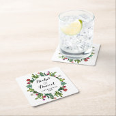 サボクコースターウェディングパーティーカクティフィエスタ スクエアペーパーコースター (インサイチュ)