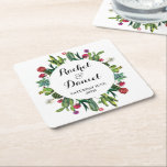 サボクコースターウェディングパーティーカクティフィエスタ スクエアペーパーコースター<br><div class="desc">Cactus Coasters Wedding Party – 私の店で一致するコレクションを参照してWow Wow Meow</div>