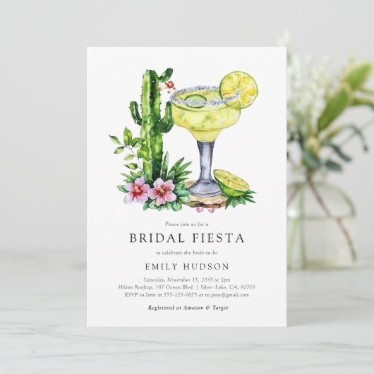 サボクフィエスタマーガリタブライダルシャワー招待状 招待状 (スタンド正面)