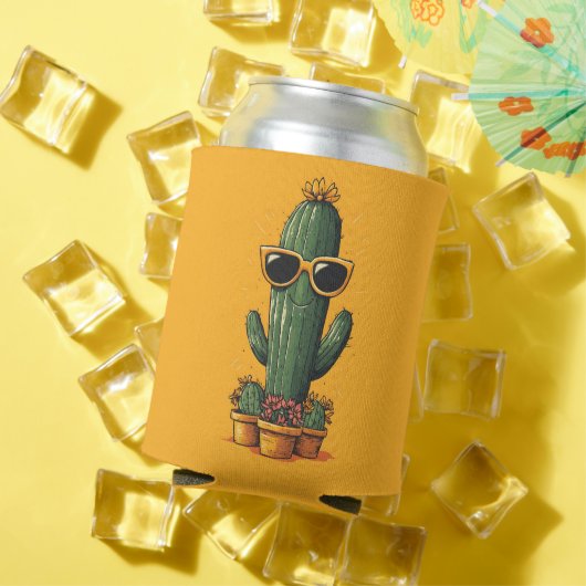 サボクールテン(サングラスと花) 缶クーラー (インサイチュ 夏)