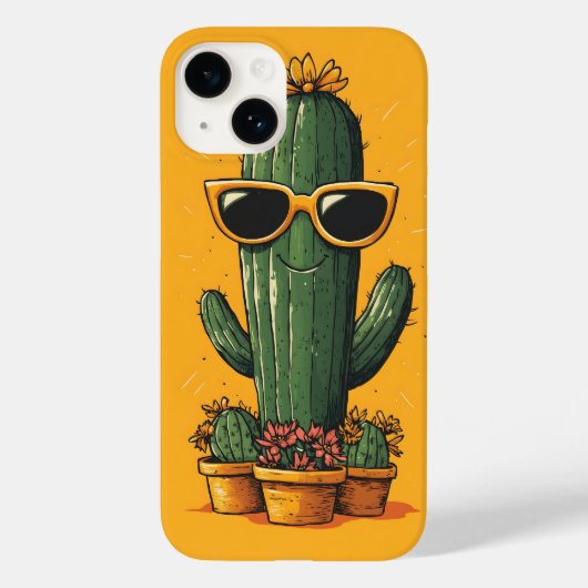 サボクールテン（サングラスと花） Case-Mate iPhoneケース (裏面)