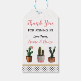 サボサカクティサンキューラベル水玉模様結婚ズ ギフトタグ