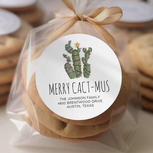 サボスおもしろいクリスマスホリデー差出人住所 ラウンドシール