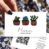 サボスイラストレーションボホドードルQRソーシャルアイコン 名刺