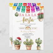 サボスカラフルサンタメキシカンホリデーフィエスタ 招待状 (正面/裏面)