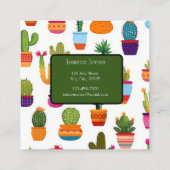 サボスガーデンハウスプラントズポットプランテーション スクエア名刺 (裏面)