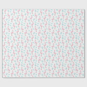 サボスクリスマスフラミンゴスラッピング紙 ラッピングペーパー (フラット)