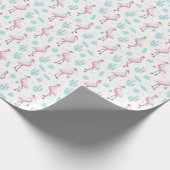 サボスクリスマスフラミンゴスラッピング紙 ラッピングペーパー (角)