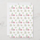 サボスグリーンバプテスマ《キリスト教》洗礼式や命名式カクティピンク 招待状 (裏面)