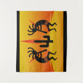 サボスサンセットデザートココペリサウスウェストデザイン タペストリー (正面)