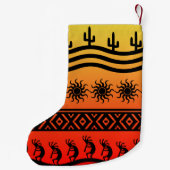 サボスデザートサンセットココペリサウスウエストクリスマス スモールクリスマスストッキング (裏面)