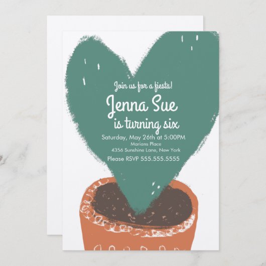 サボスハートプラントフィエスタ誕生日クラフト (正面/裏面)