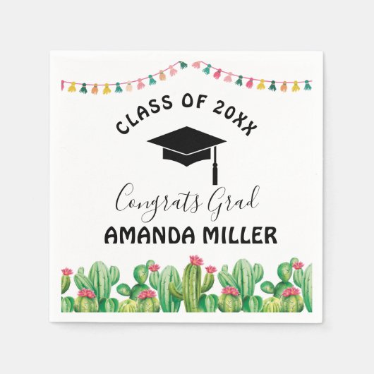 サボスフィエスタエクセションパーティー紙ナプキンス スタンダードカクテルナプキン (正面)