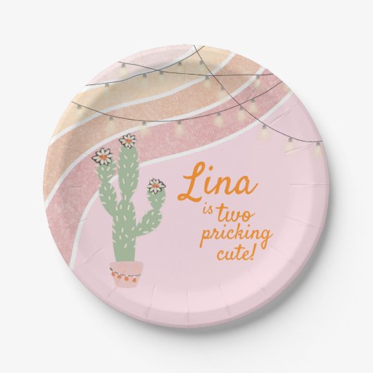 サボスフィエスタセカンド誕生日 ペーパープレート (正面)