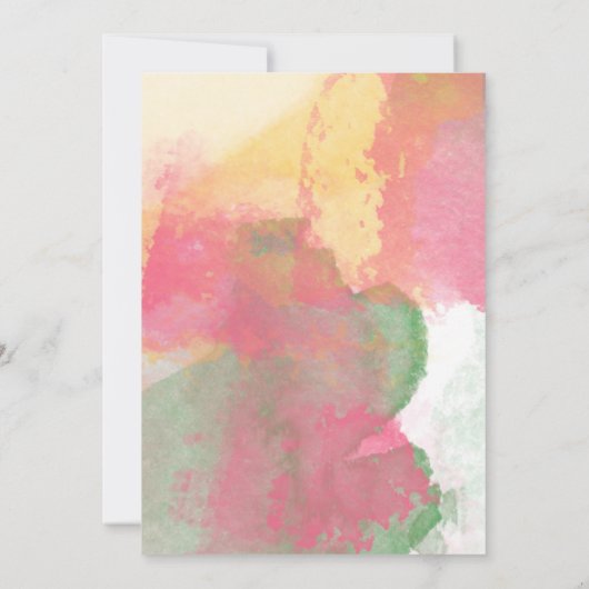 サボスフィエスタファースト誕生日ガールカラフル 招待状 (裏面)