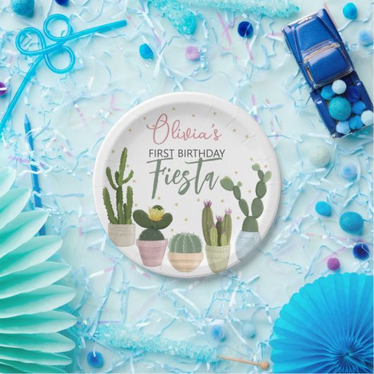 サボスフィエスタファースト誕生日 ペーパープレート (パーティー)
