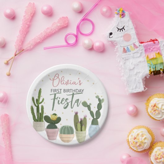 サボスフィエスタファースト誕生日 ペーパープレート (パーティー)