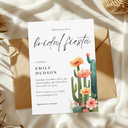 サボスフィエスタフローラブライダルシャワー 招待状