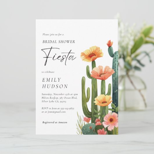 サボスフィエスタフローラブライダルシャワー 招待状 (スタンド正面)