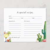 サボスフィエスタブライダルシャワーレシピカード (正面)