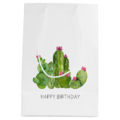 サボスフラワーアートハッピーバースデーサウスウエストデザート ミディアムペーパーバッグ (裏面)