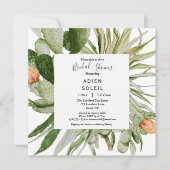 サボスフローラデザートスクエアブライダルシャワー 招待状 (正面)