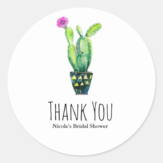 サボスフローラ素朴南西ブライダルシャワー ラウンドシール (正面)