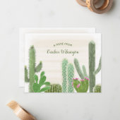 サボスプラントボホデザートウォーターの色 ノートカード (正面/裏面インサイチュ)