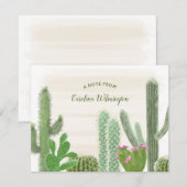 サボスプラントボホデザートウォーターの色 ノートカード (正面/裏面)