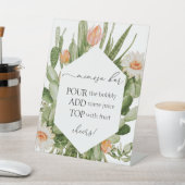 サボスミモサバー標識 台座サイン (インサイチュ)