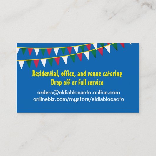 サボスメキシカンサウスケータリング 名刺 (裏面)