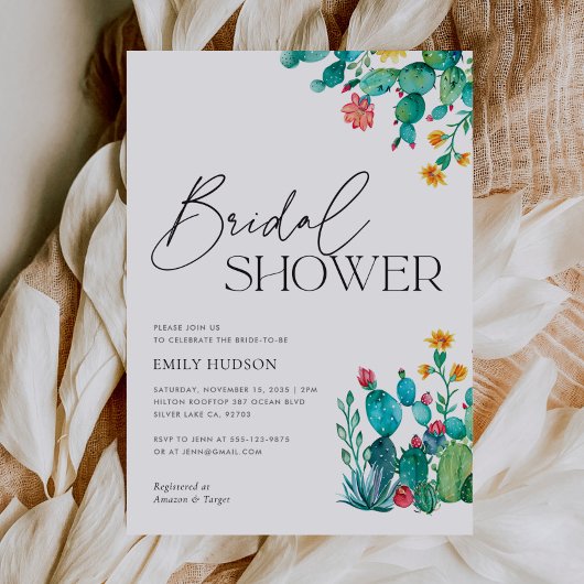 サボスメキシカンフィエスタブライダルシャワー 招待状