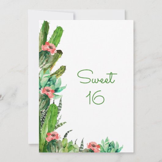 サボスモダンフィエスタスウィート16誕生日招待状 招待状 (裏面)