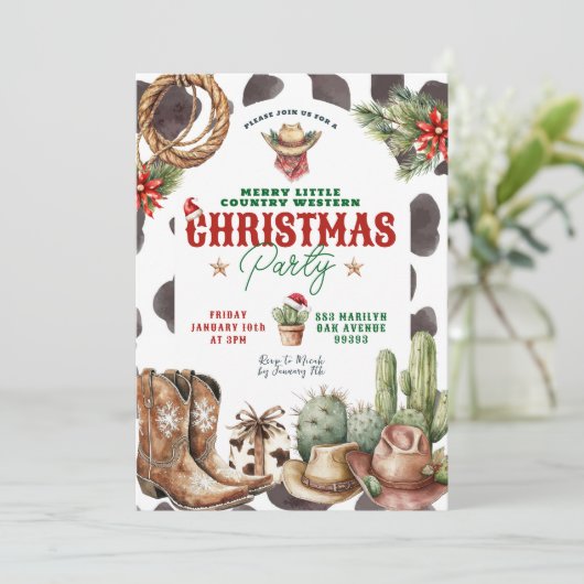 サボスワイルドウエストウエスタンクリスマスパーティー 招待状 (スタンド正面)