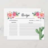 サボタコスについてラブブライダルシャワーレシピカード ポストカード (正面/裏面)