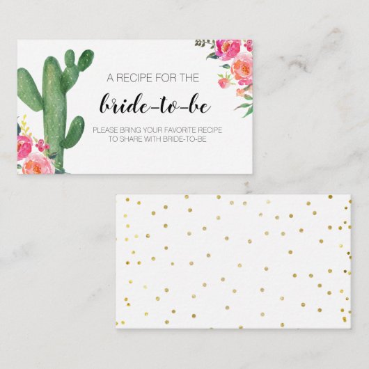 サボタコスについて愛をもたらすレシピカード エンクロージャーカード (正面/裏面)