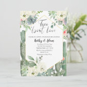 サボタコスについて愛カップルのシャワー招待状 招待状 (スタンド正面)