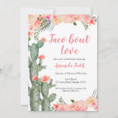 サボタコスフローラタコオブラブブライダルシャワー 招待状 (正面)