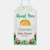 サボタコベビーシャワーありがとうメッセージカード ギフトタグ (正面)