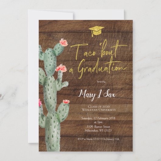 サボタコ卒業パーティー招待状 招待状 (正面)